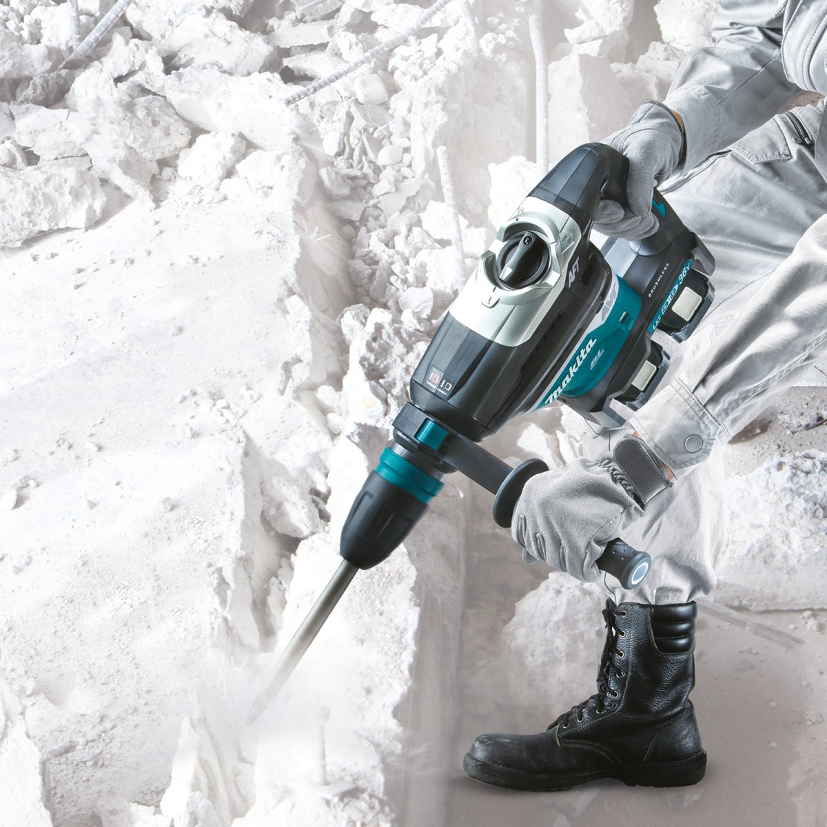 36V (18V X2) LXT® Brushless 1‑9/16" Advanced AVT® Rotary Hammer Kit, SDS‑MAX, AFT®, AWS® (5.0Ah) Makita
