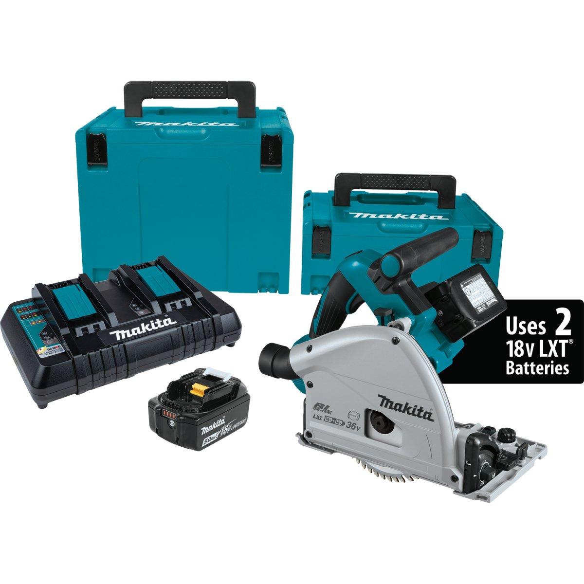 36V (18V X2) LXT® Brushless 6‑1/2" Plunge Circular Saw Makita