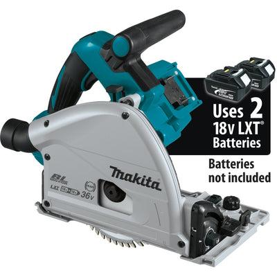 36V (18V X2) LXT® Brushless 6‑1/2" Plunge Circular Saw, AWS® Makita
