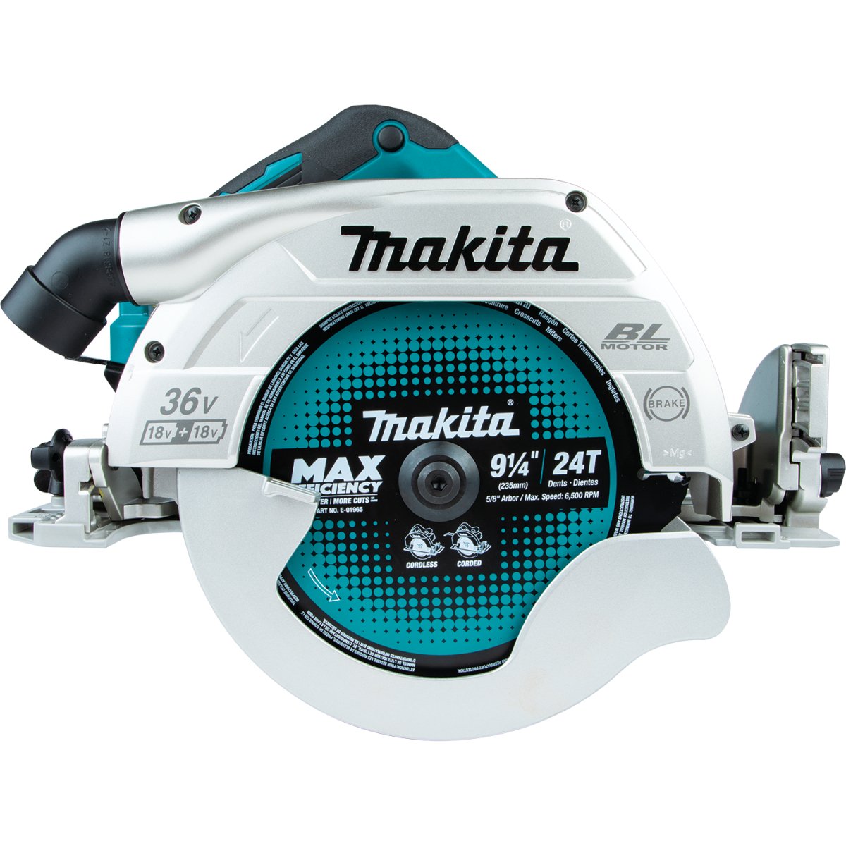 36V (18V X2) LXT® Brushless 9‑1/4” Circular Saw with Guide Rail Compatible Base, AWS® Capable Makita
