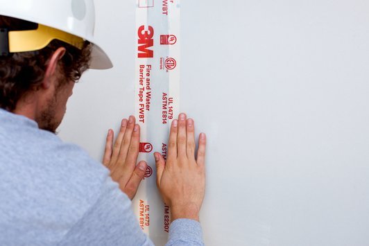 3M Fire and Water Barrier Tape FWBT4 | 4 in x 75 ft (12/Case) 3M