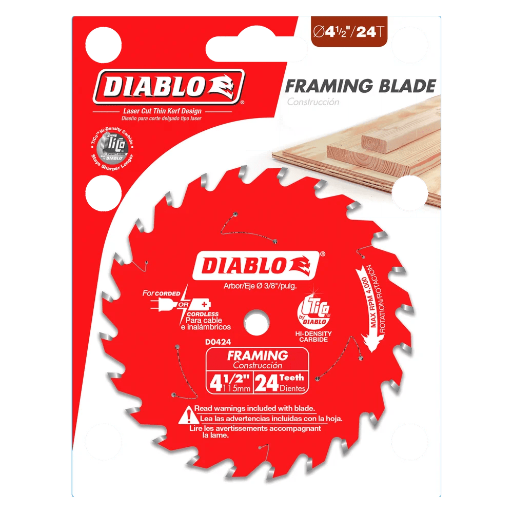 4-1/2 in. x 24 Tooth Framing Trim Saw Blade - 20 per Order Diablo Tools