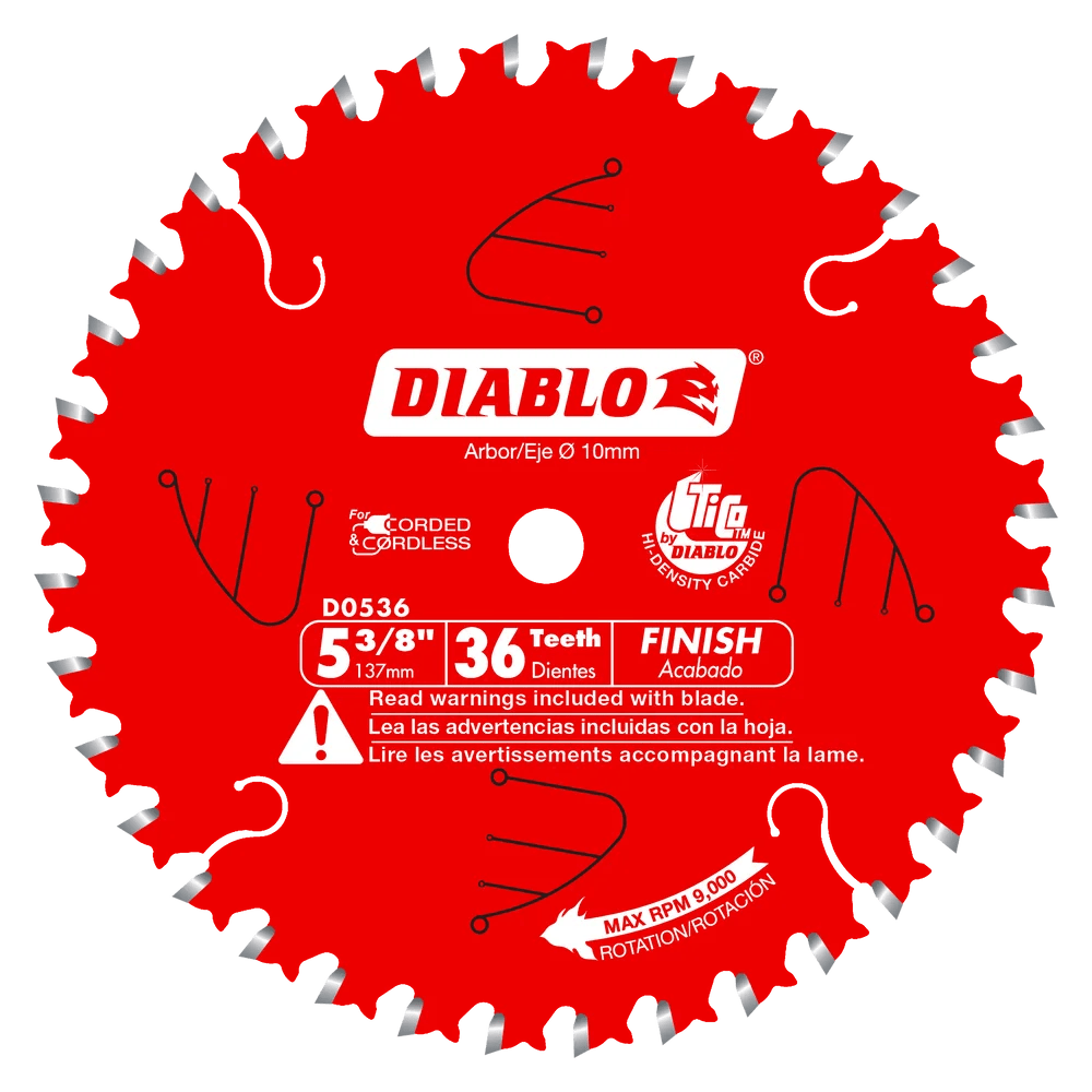 5-3/8 in. x 36 Tooth Framing Trim Saw Blade - 15 per Order Diablo Tools