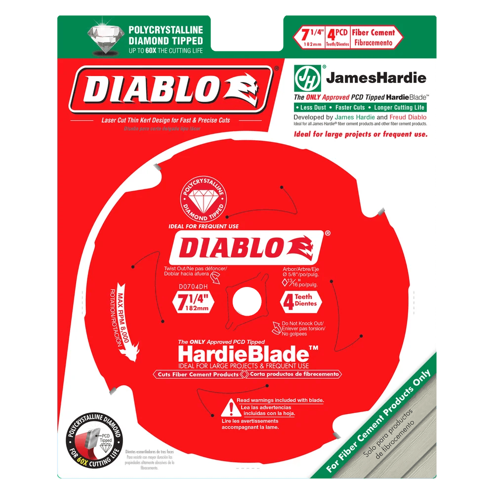 7-1/4 in. x 4 Tooth Fiber Cement - 6 per Order Diablo Tools