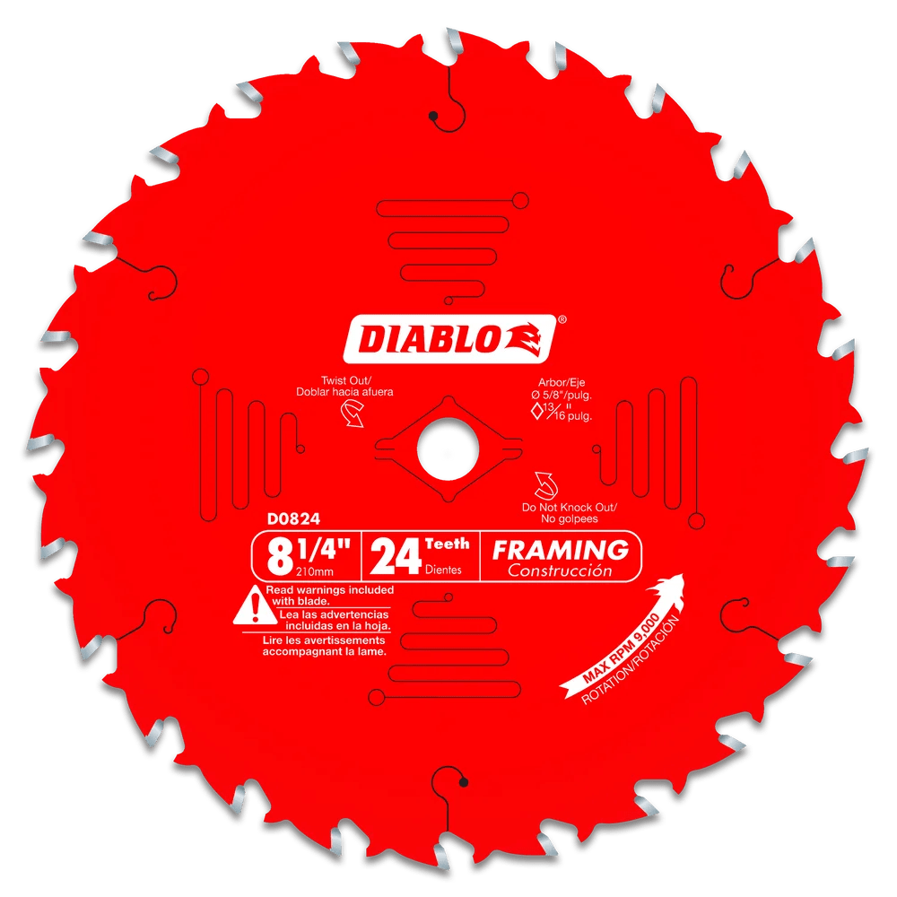 8-1/4 in. x 24 Tooth Framing Saw Blade - 15 per Order Diablo Tools
