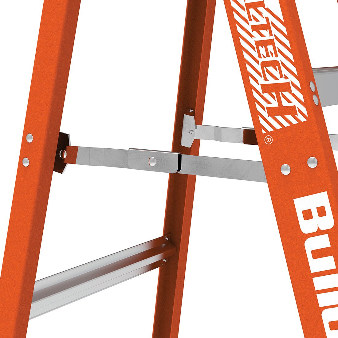 8′ Buildman™ Fiberglass Stepladder MetalTech