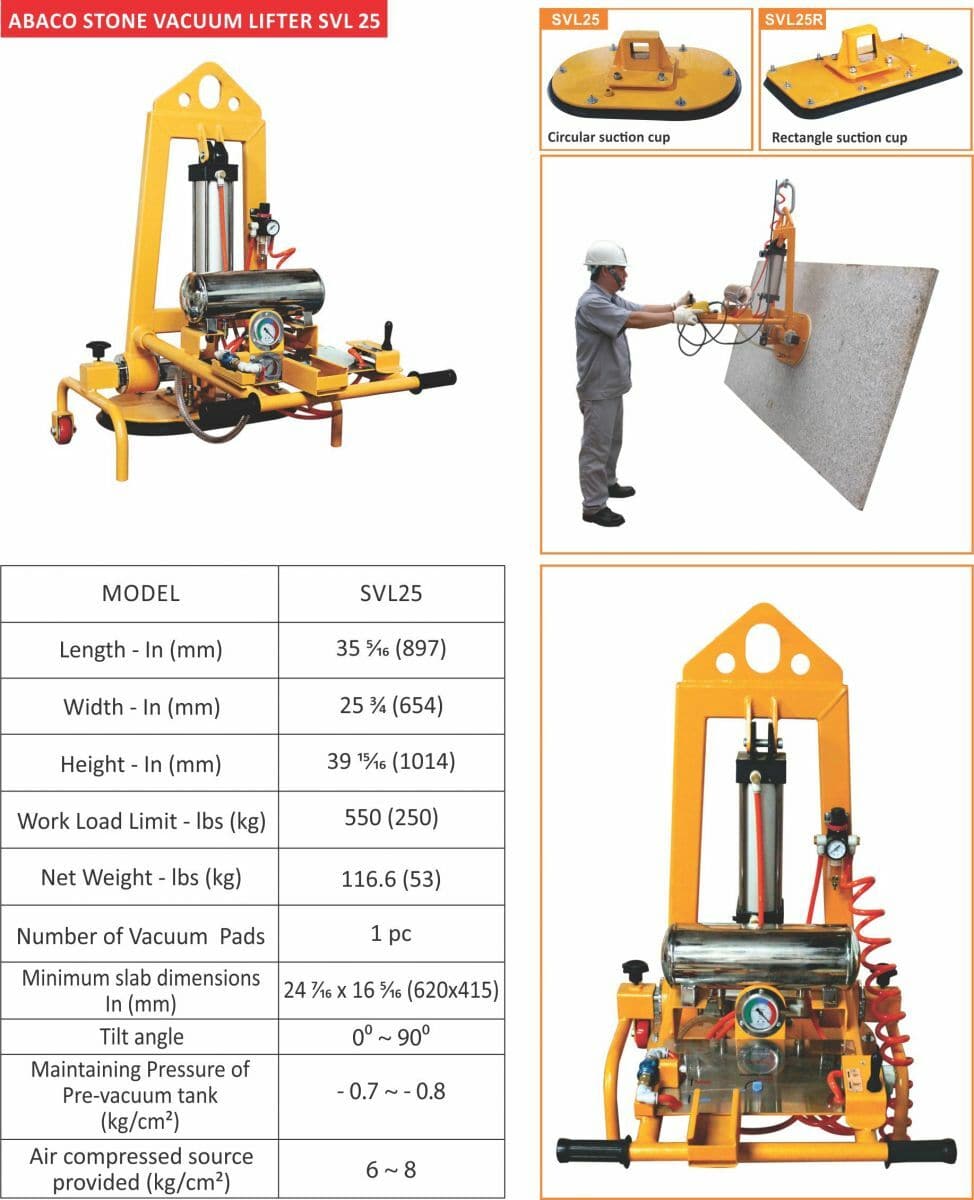 Abaco Stone Vacuum Lifter Abaco Machines