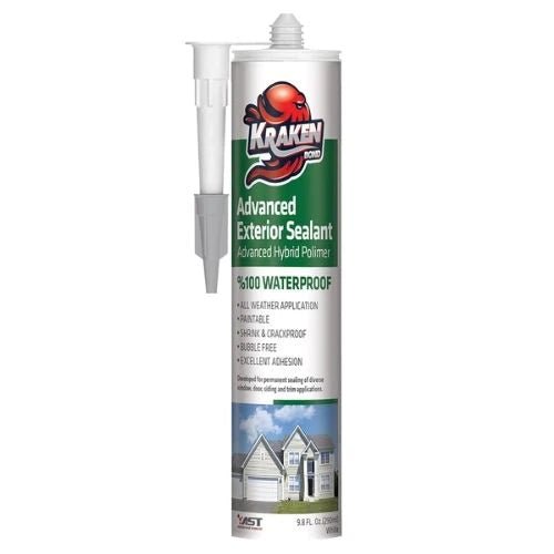 Advanced Exterior Sealant 290 ml ( 9.8 FL Oz.) White - Count of 12 Kraken Bond