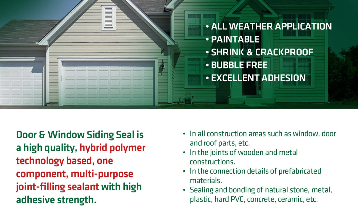 Advanced Exterior Sealant 290 ml ( 9.8 FL Oz.) White - Count of 12 Kraken Bond