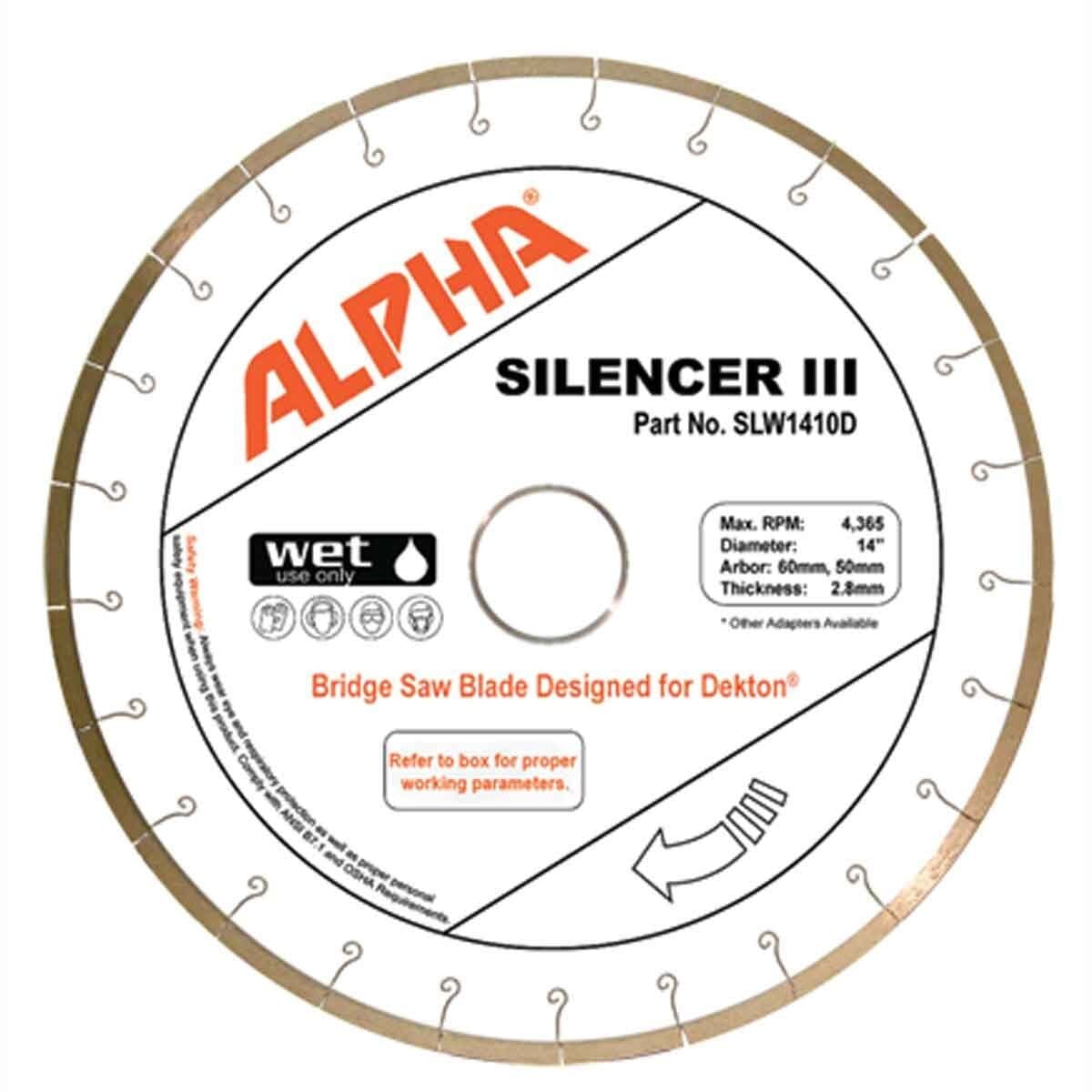 Alpha Silencer III Blade for Dekton SLW1210D Alpha Tools 12"