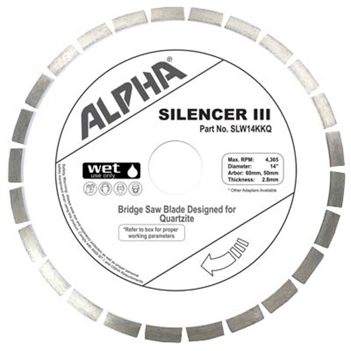 Alpha Silencer III Blade for Quartzite - Diamond Tool Store