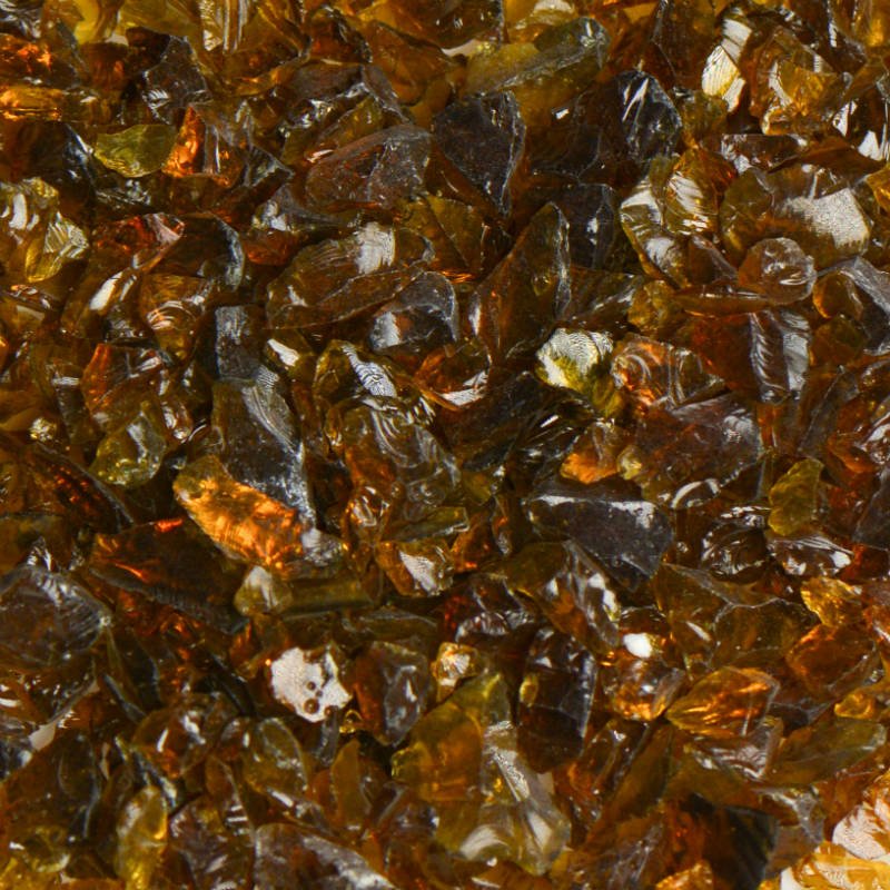 Amber Brown Terrazzo Glass TAMBERB1-1 American Specialty Glass 1 Lb. #1 (1/8" - 1/4")