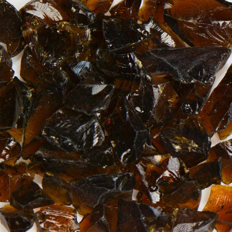 Amber Brown Terrazzo Glass TAMBERB2-1 American Specialty Glass 1 Lb. #2 (1/4" - 3/8")