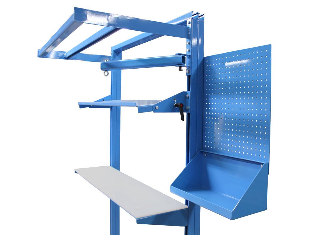 Assembly Table | Adjustable Height Table | Industrial Table with Shelf ...
