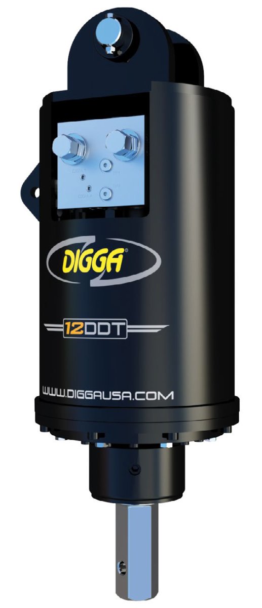 Augers For Excavators & Backhoes 4.5-12T, Truck Cranes & Telehandlers 12DDT-11 Digga Two-Speed - High Flow Drive w/ 2.5" Hex Shaft 12,028 ft.-lbs. N/A (Auger Drive Only)