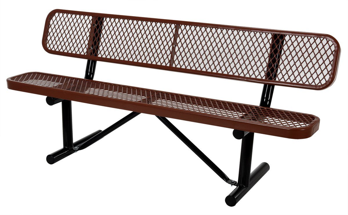Benches - Steel Mesh BEN-MX-72-BN Vestil 72" Length Brown