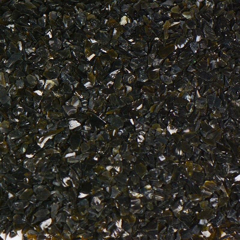 Black Terrazzo Glass TBLACKZ0-1 American Specialty Glass 1 Lb. #0 (1/16" - 1/8")
