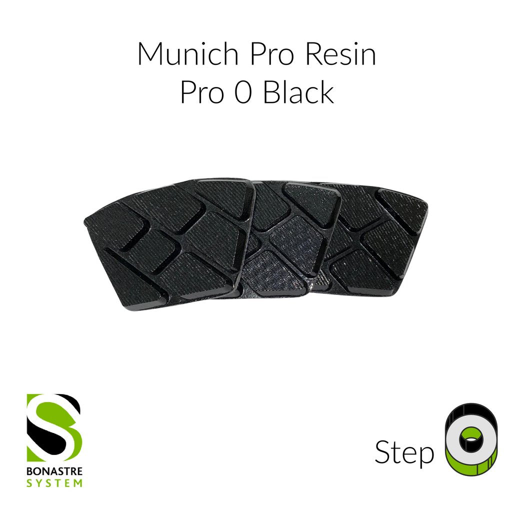 Bonastre Pro Pads and Munich Resin Diamonds MUP0 Bonastre System Munich Resins - Step 0 (Black) (Pack of 3)
