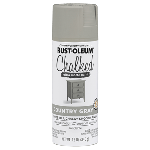 Chalked Paint Ultra Matte Paint - 12oz (6 Count) 302593 Rust-Oleum Country Gray