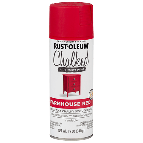 Chalked Paint Ultra Matte Paint - 12oz (6 Count) 329193 Rust-Oleum Farmhouse Red
