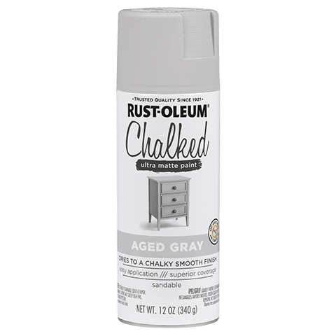 Chalked Paint Ultra Matte Paint - 12oz (6 Count) 302592 Rust-Oleum Aged Gray