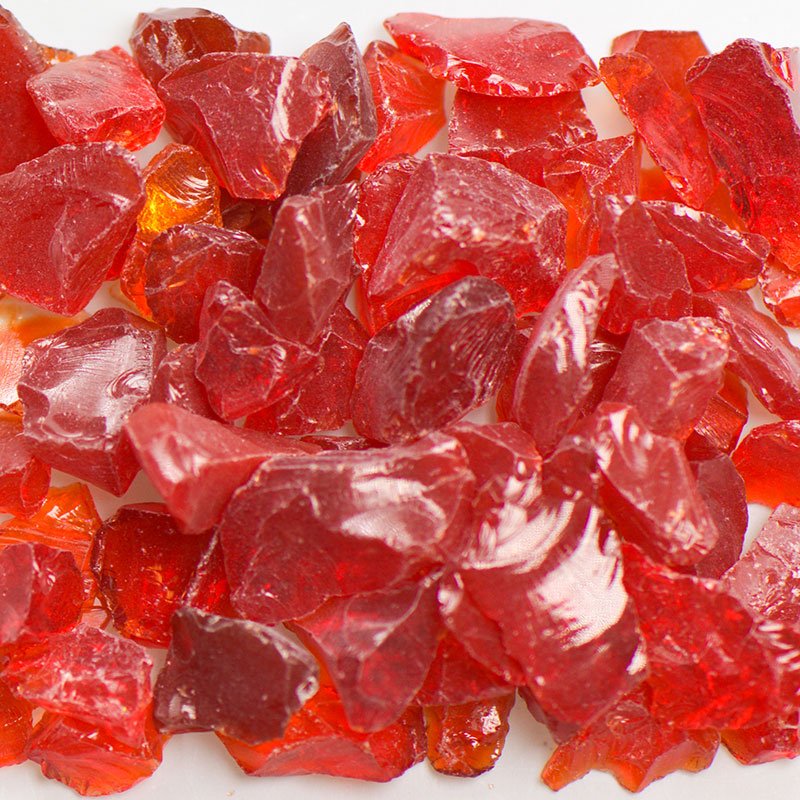 Chunky Terrazzo Glass TREDCHU2-50 American Specialty Glass Red #2 (1/4" - 3/8") 50 Lb.