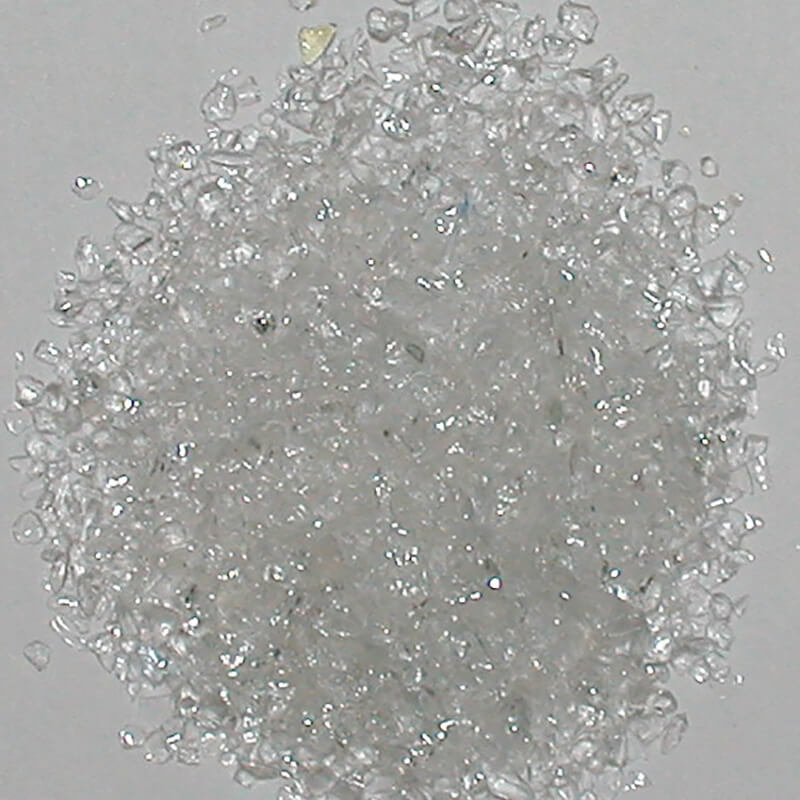 Clear Plate Terrazzo Glass TCLEARPZ-50 American Specialty Glass 50 Lb. # 00 (1/32" - 1/16")