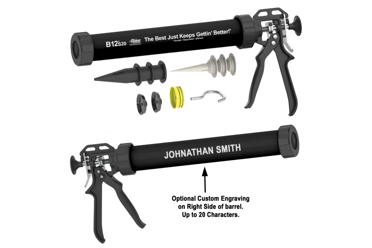 Color Rush – 20oz B-Line Manual Sausage Gun w/ Color Barrels (10 Count) Albion