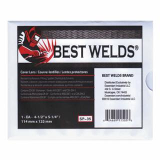 Cover Lens, Scratch/Static Resistant, 4-1/2 in x 5-1/4 in, 70% CR-39 Plastic - 25 per order - Best Welds
