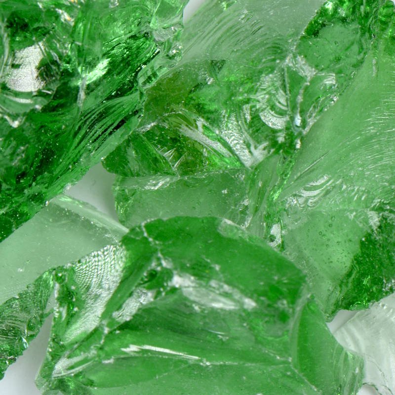 Crystal Green Landscape Glass LCRGREEL-50 American Specialty Glass 50 Lb. Large (1" - 2")