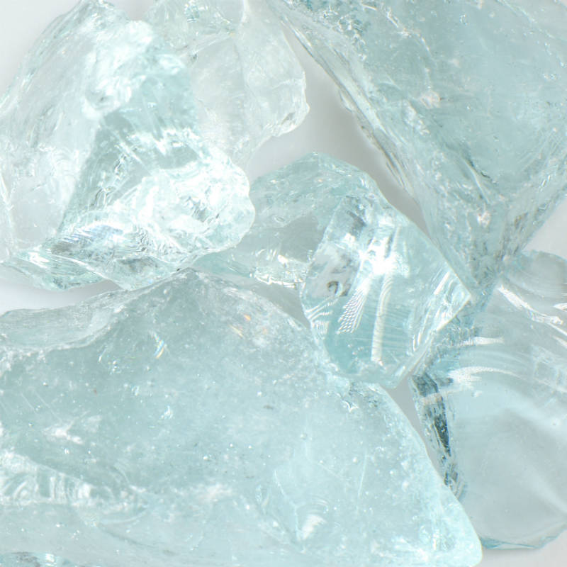 Crystal Teal Landscape Glass LCRTEALM-50 American Specialty Glass 50 Lb. Medium (1/2" - 1")