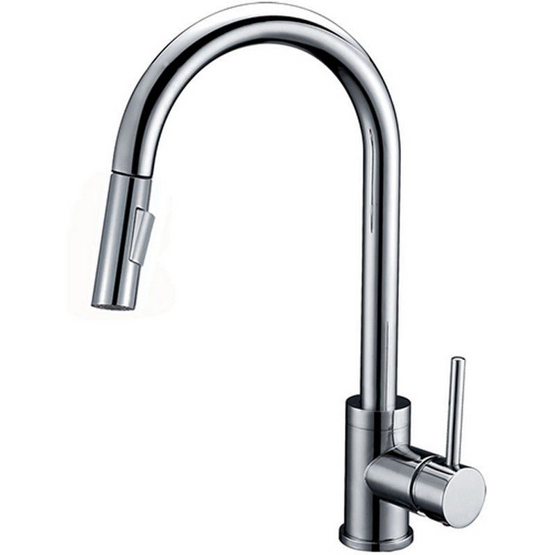Dakota Sinks 15 7/8 Inch Single Hole Pull-Down Pre-Rinse Kitchen Faucet DSF-16KPO04CR Dakota Sinks Chrome
