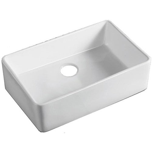 Dakota Sinks DSE-FCA2416 Signature Elements Series 23 7/8 Inch Fire Clay Single Bowl Reversible Apron Front Kitchen Sink - White Dakota Sinks