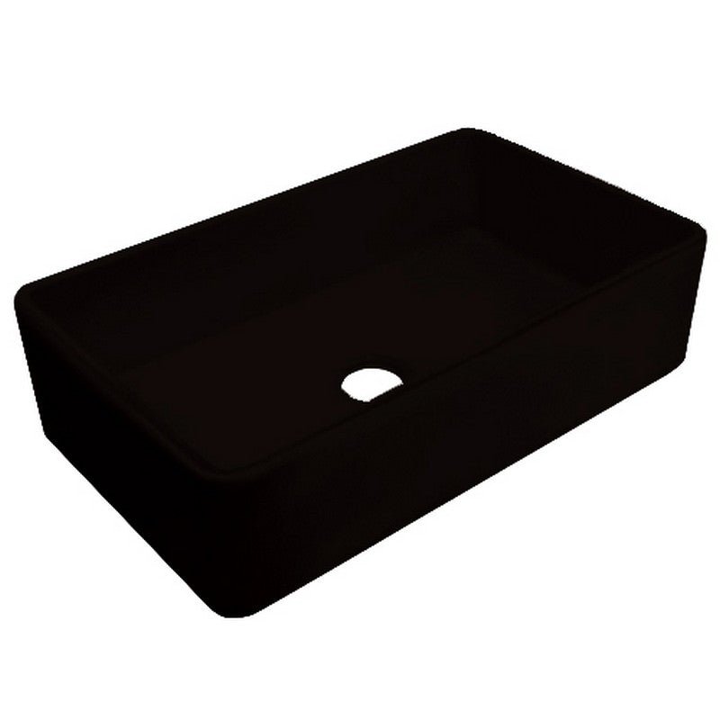 Dakota Sinks DSE-FCA3320 Signature Elements Series 33 1/8 Inch Fire Clay Single Bowl Reversible Apron Front Kitchen Sink DSE-FCA3320MBK Dakota Sinks Matte Black