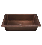 Dakota Sinks DSE-HC3218 Signature Elements Series 31 7/8 Inch Handmade Copper Single Bowl Undermount Kitchen Sink - Hammered Copper - Dakota Sinks