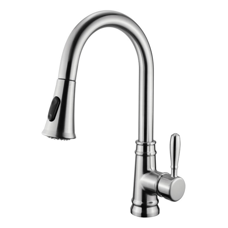 4 Inch Single Hole Pull-Down Pre-Rinse Kitchen Faucet - Dakota Sinks