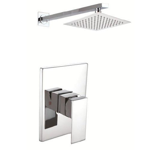 Dakota Sinks DSF-34BSS00 Kennedy Shower Set with Deck Plate, Shower Arm, Shower Head and Single Handle Valve - Chrome Dakota Sinks