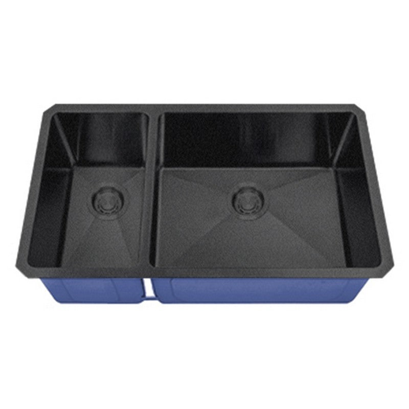 Dakota Sinks DSM-3070 Signature M-Series 32 Inch Micro Radius 30/70 Double Bowl Undermount Kitchen Sink with Bottom Grid Dakota Sinks