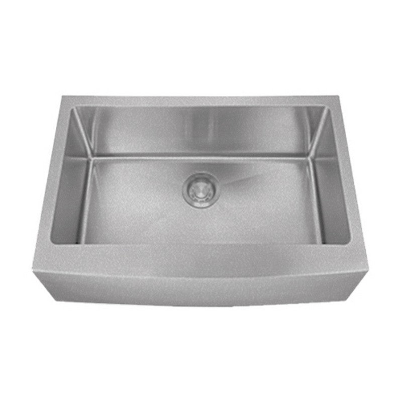 Dakota Sinks DSM-A3020 Signature M-Series 30 x 10 Inch Micro Radius Single Bowl Apron Front Kitchen Sink with Bottom Grid DSM-A3020SV Dakota Sinks Silver