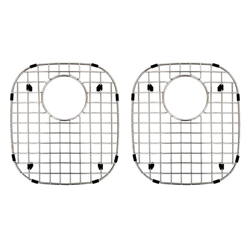 Dakota Sinks DSR-BG5050 Signature R Series 10 5/8 Inch 50/50 Bottom Grid Set - Brushed Nickel Dakota Sinks