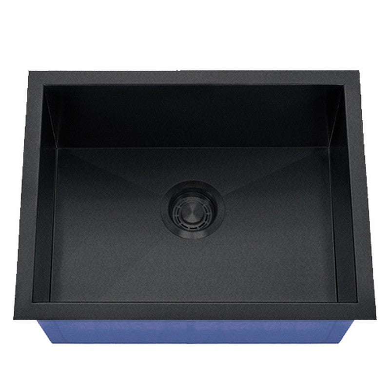 Dakota Sinks DSZ-1915 Signature Z-Series 19 Inch Zero Radius Single Bowl Undermount Stainless Steel Bar Sink with Bottom Grid DSZ-1915GBK Dakota Sinks Gunmetal Black