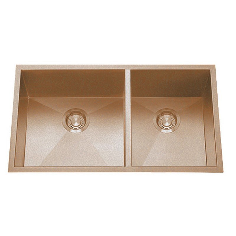 Dakota Sinks DSZ-6040 Signature Z-Series 32 Inch Zero Radius 60/40 Double Bowl Undermount Stainless Steel Kitchen Sink with Bottom Grid DSZ-6040CP Dakota Sinks Copper