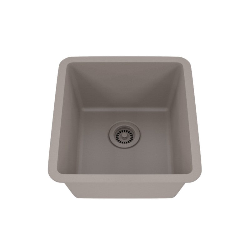 Dakota Sinks GSE-QC1618-BE Builders Elements Series 16 1/2 Inch Quartz Composite Single Bowl Undermount Bar Sink GSE-QC1618-CO Dakota Sinks Concrete
