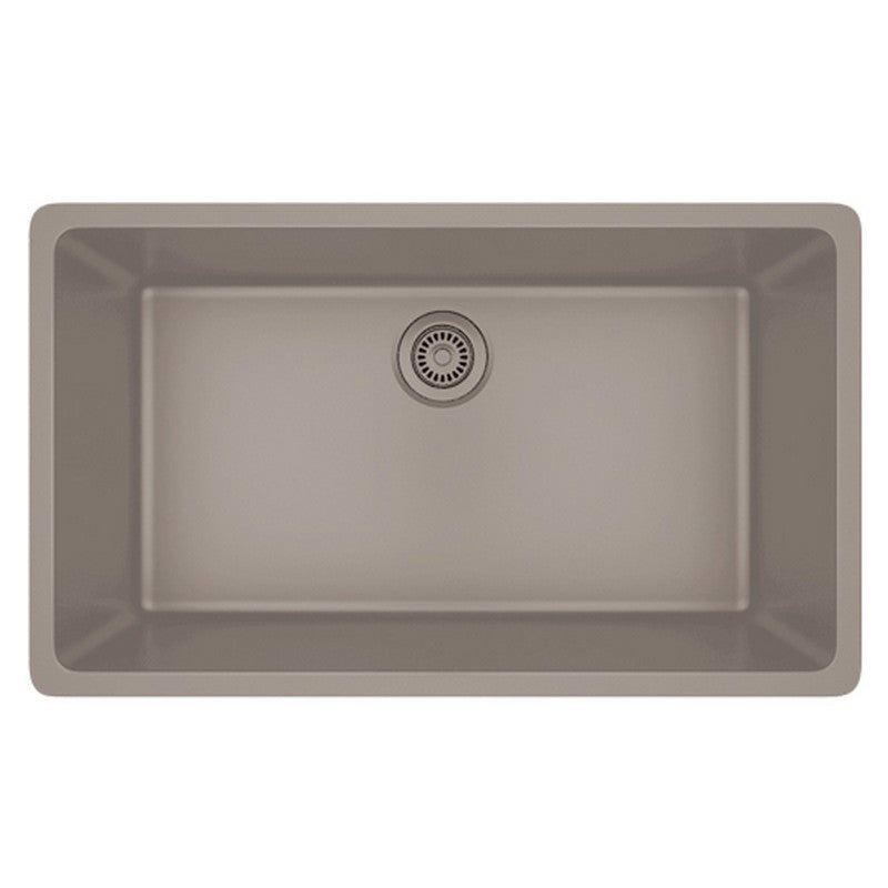 Dakota Sinks GSE-QC3219-BE Builders Elements Series 32 Inch Quartz Composite Single Bowl Undermount Kitchen Sink GSE-QC3219-BE Dakota Sinks Beige