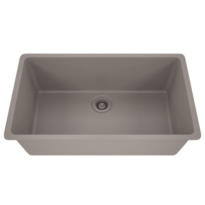Dakota Sinks GSE-QC3219-BE Builders Elements Series 32 Inch Quartz Composite Single Bowl Undermount Kitchen Sink GSE-QC3219-CO Dakota Sinks Concrete
