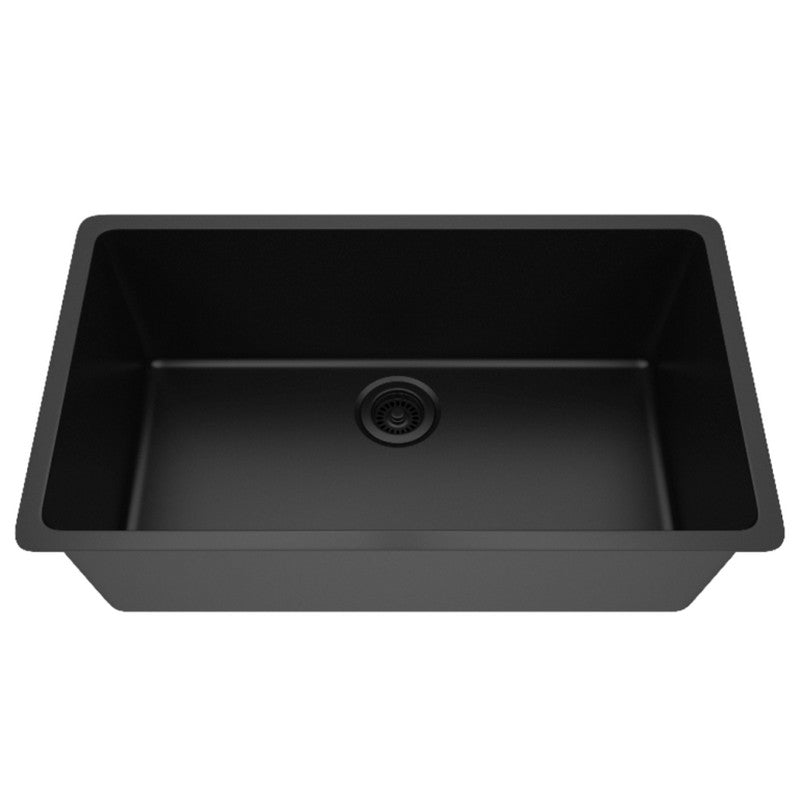 Dakota Sinks GSE-QC3219-BE Builders Elements Series 32 Inch Quartz Composite Single Bowl Undermount Kitchen Sink GSE-QC3219-BK Dakota Sinks Black