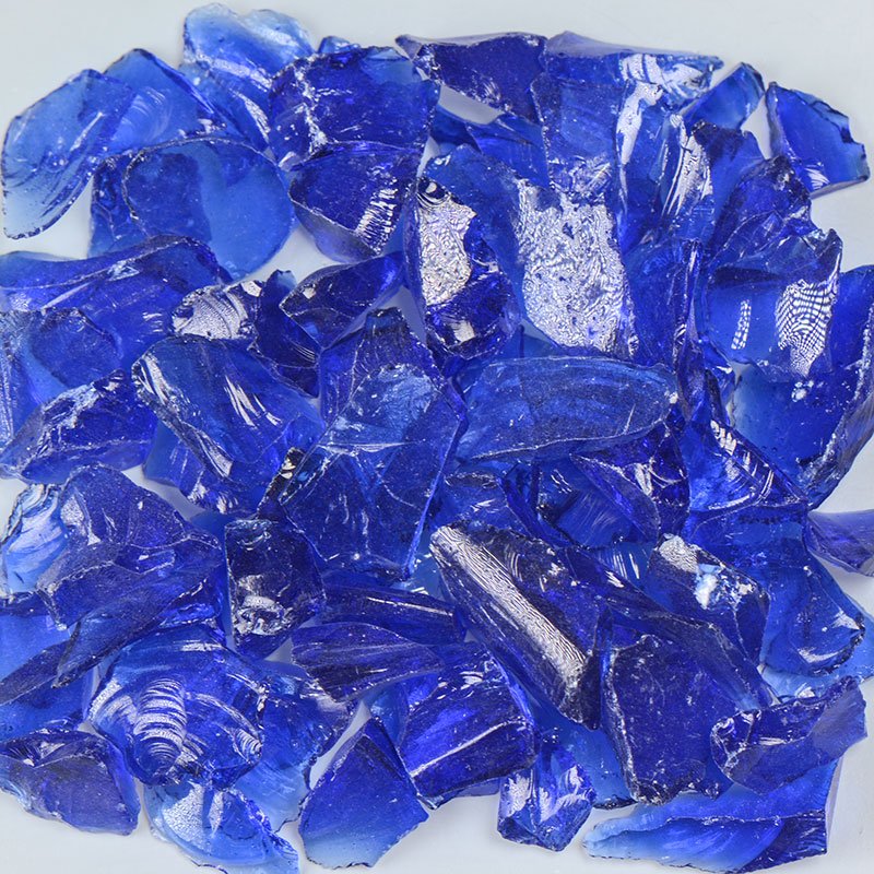 Dark Blue Terrazzo Glass TDKBLUE2-1 American Specialty Glass 1 Lb. #2 (1/4" - 3/8")