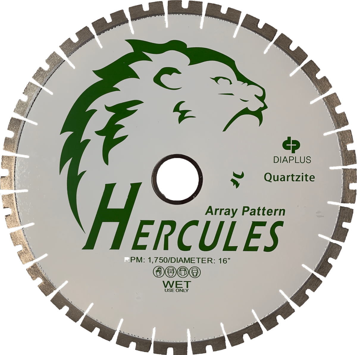 Dia Plus Hercules Bridge Saw Blade for Quartzite, Hard Stones, and Miter Cuts QDPH2016-1 Dia Plus 16" Blade