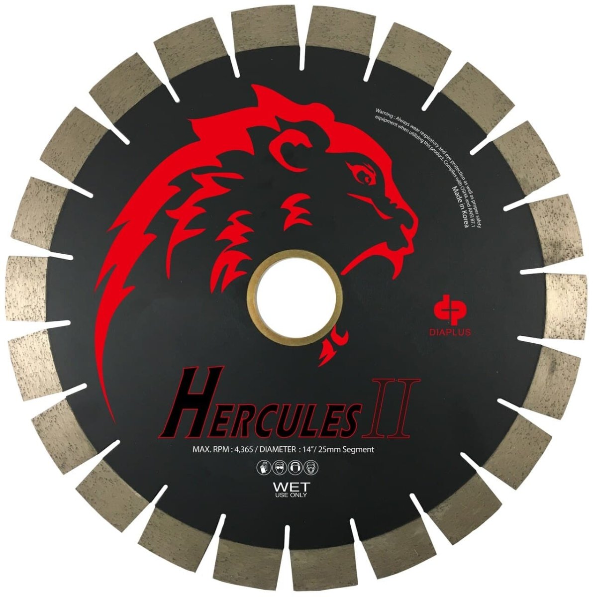 Dia Plus Hercules II (25mm) Bridge Saw Blade for Granite and Natural Stone DPH2514 Dia Plus 14"