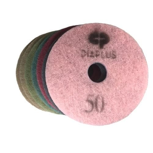 Dia Plus Pink Diamond Polishing Pad for Restoring Marble, Limestone, Sandstone, Travertine, Terrazzo, and Concrete DP-PFP-17-50 Dia Plus 50 Grit 17"
